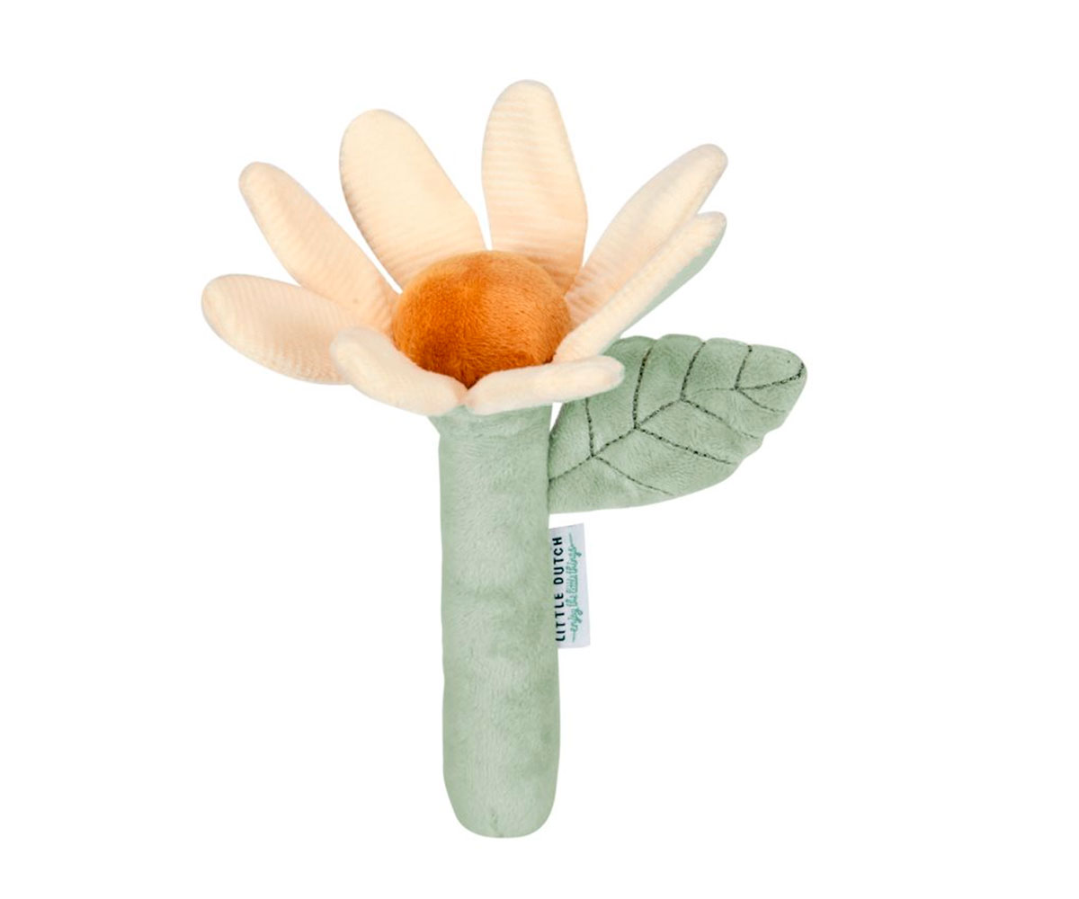 Little Dutch Rattle Toy Flower, Rattles & Squeakers, Green